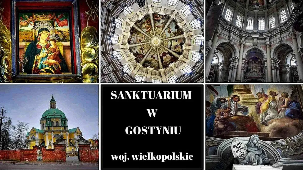 Sanktuarium w Gostyniu, święta góra Wielkopolski. Witraże, freski i piękna architektura.