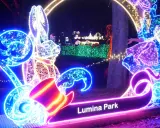 Magiczne iluminacje w Lumina Park Poznań: bajkowe króliki i tańczące światła tworzą niezwykłą atmosferę.