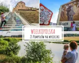 Wielkopolska: mozaikowe schody prowadzące do zamku, mural z powstańcem, widok na jezioro. Idealne miejsca na wycieczki, może i na wieżę widokową.