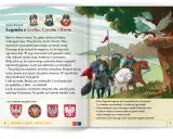 Ilustracja do legendy o Lechu, Czechu i Rusie. Trzej bracia na koniach podziwiają orła na dębie, symbolizującego początek Polski.