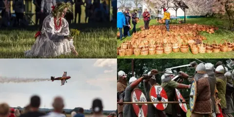 Wianek na głowie, samoloty, rycerze i koszyki – cztery sceny idealne na letnie imprezy plenerowe.